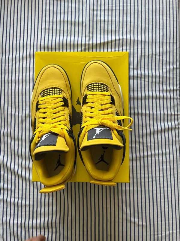 Nowość*NowyJordan4NikeAir4 żółtyUnisexTrampki 40
