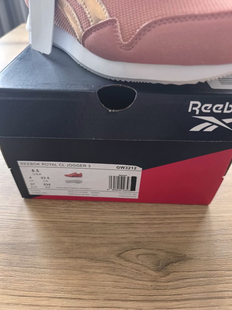 Nowe Reebok Royal CL Jogger 3 damskie/dziecięce rozmiar 37 22,5 cm.