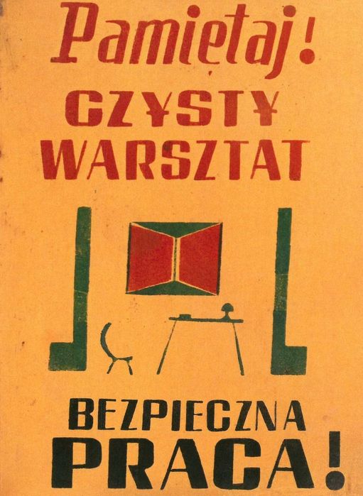 Pocztówka Plakat Pamiętaj! Czysty Warsztat bezpieczna praca