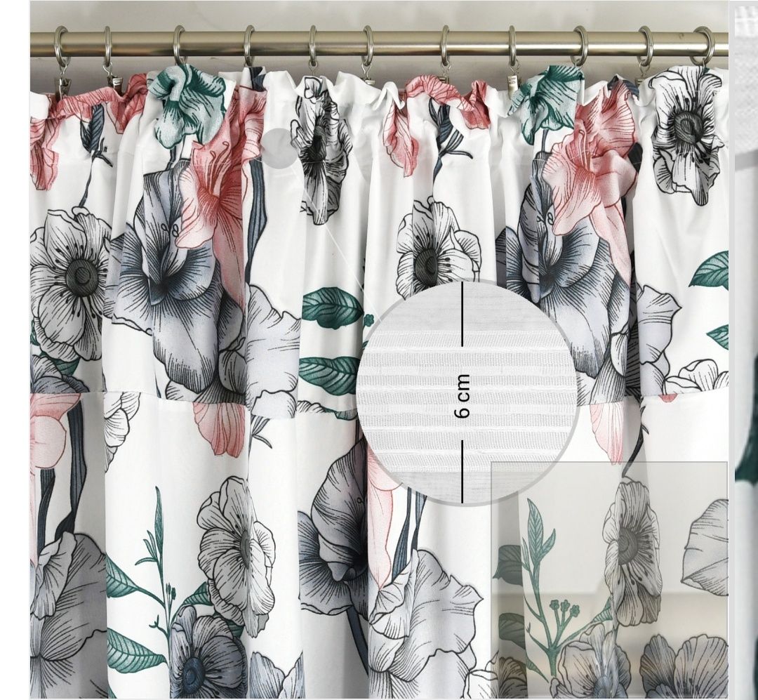 Nowe zasłony  w kwiaty lub liście  145x250cm