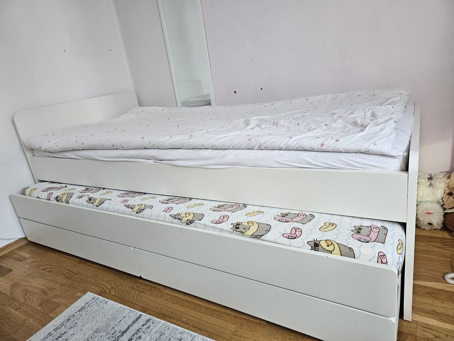 Ikea slakt rama łóżko wysuwane podwójne