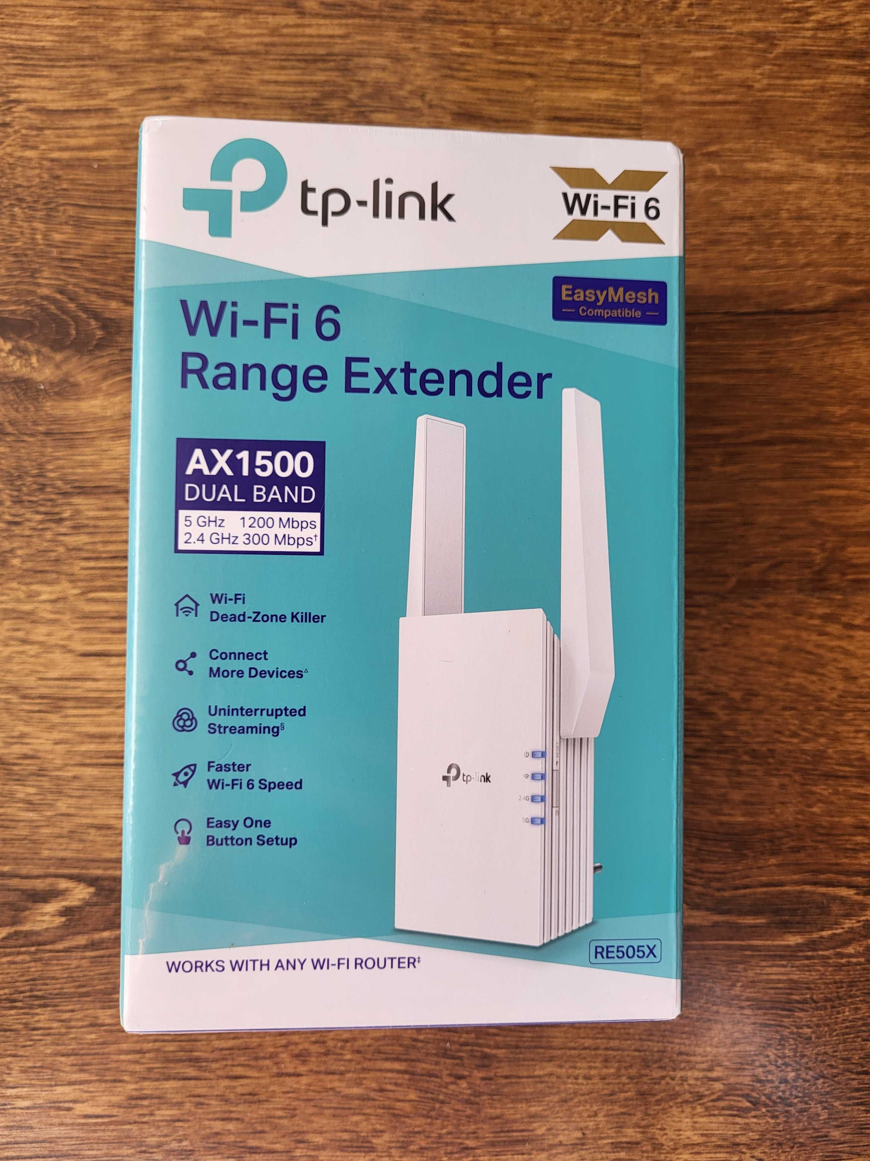 RE505X AX1500 tp-link, Wi-Fi 6 Range Extender tp link wzmacniacz