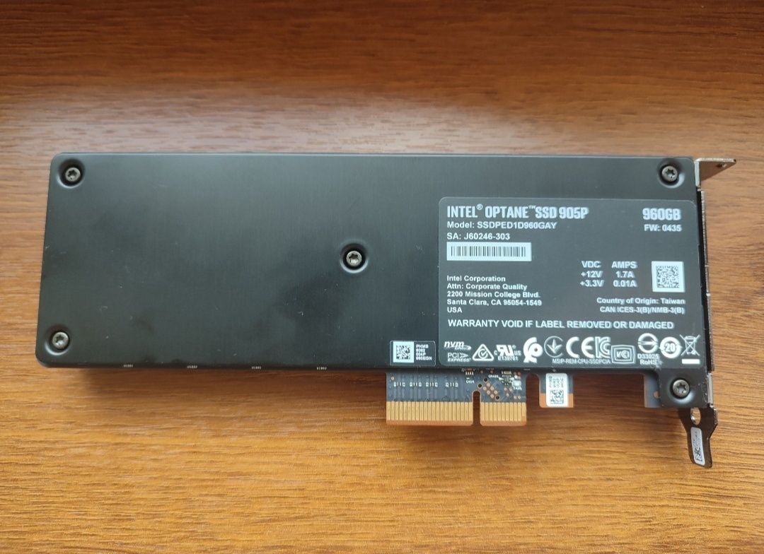 Диск SSD Intel Optane 905P 960GB