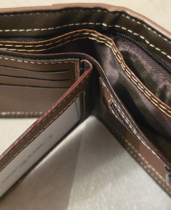 Portfel skórzany myśliwski WILK Canis Lupus. Prezent dla myśliwego.