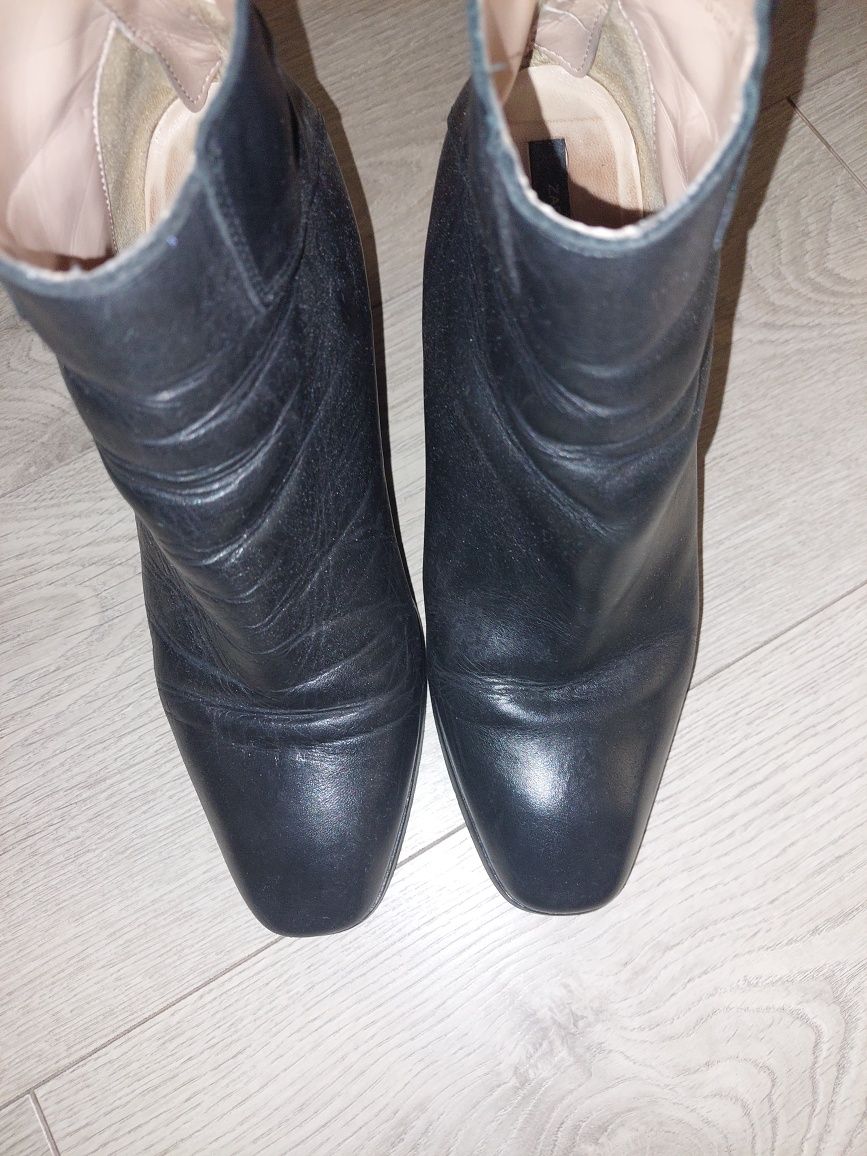 Buty botki skórzane Zara r.40