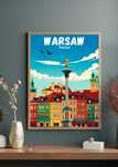 Plakat Warszawa Warsaw 30x40cm
