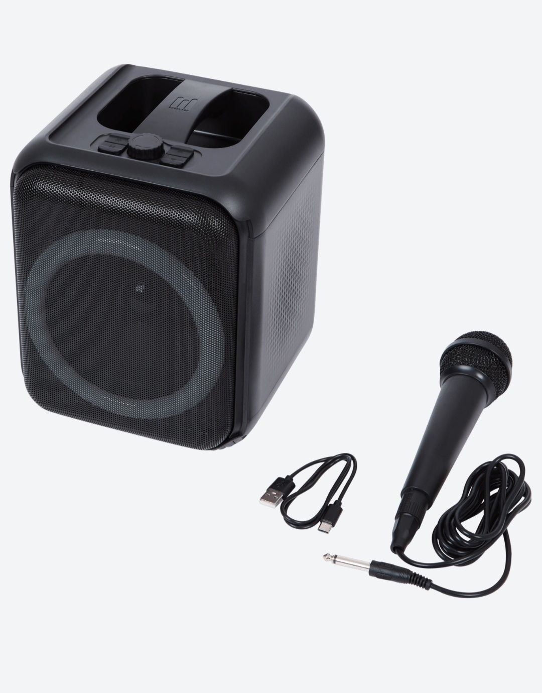 GŁOŚNIK z mikrofonem RS-200| karaoke LED BLUETOOTH 20W USB-C|6H muzyki