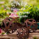 Piękny Zestaw doniczka  Kula dekoracja rzeźba metalowa osłonka  ogród