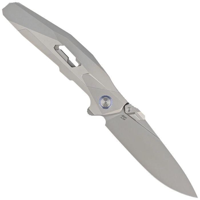 Nóż składany RikeKnife Shadow Clip Point Gray Titanium, Satin M390