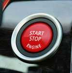 Capa Botão Start Stop Ignição BMW Series 1 3 5 6 7 X5 X6 Z4 - Vermelho