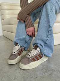 Жіночі коричневі кросівки Adidas Campus bad bunny brown beige