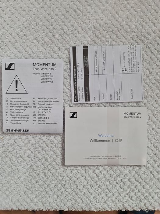 Słuchawki Sennheiser Momentum True Wireless 2, Stan Idealny jak Nowe !