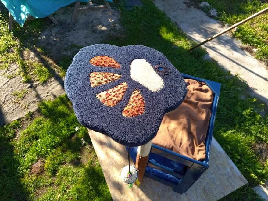 Casotas para 2Gatos com arranhador com Pata de descanso