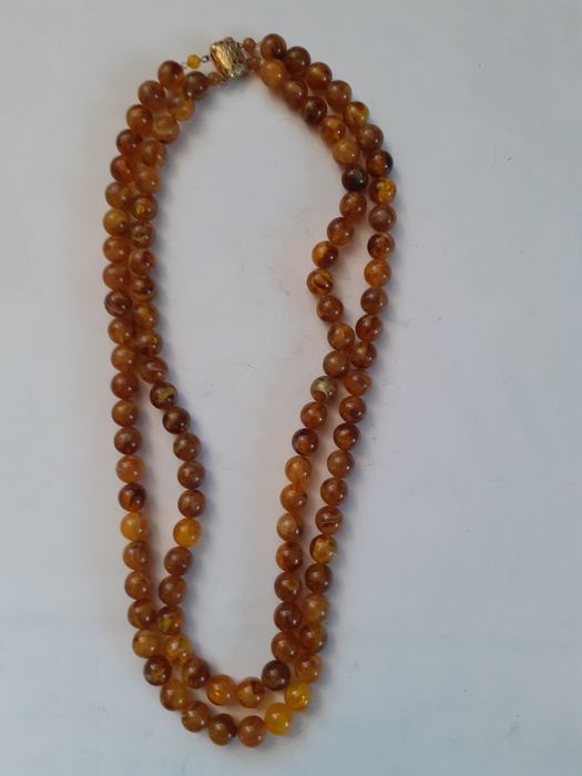 Okazja piękna stara kolia z bursztynu