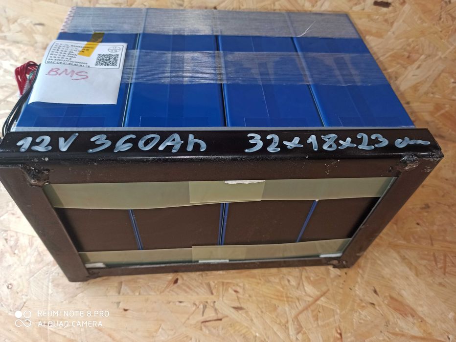 Magazyn Energii 12V 4x360Ah ogniwa LiFePo4 BMS 200/2A Akumulator