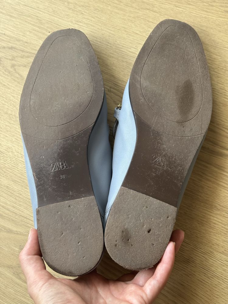 Mocassins loafers em pele zara