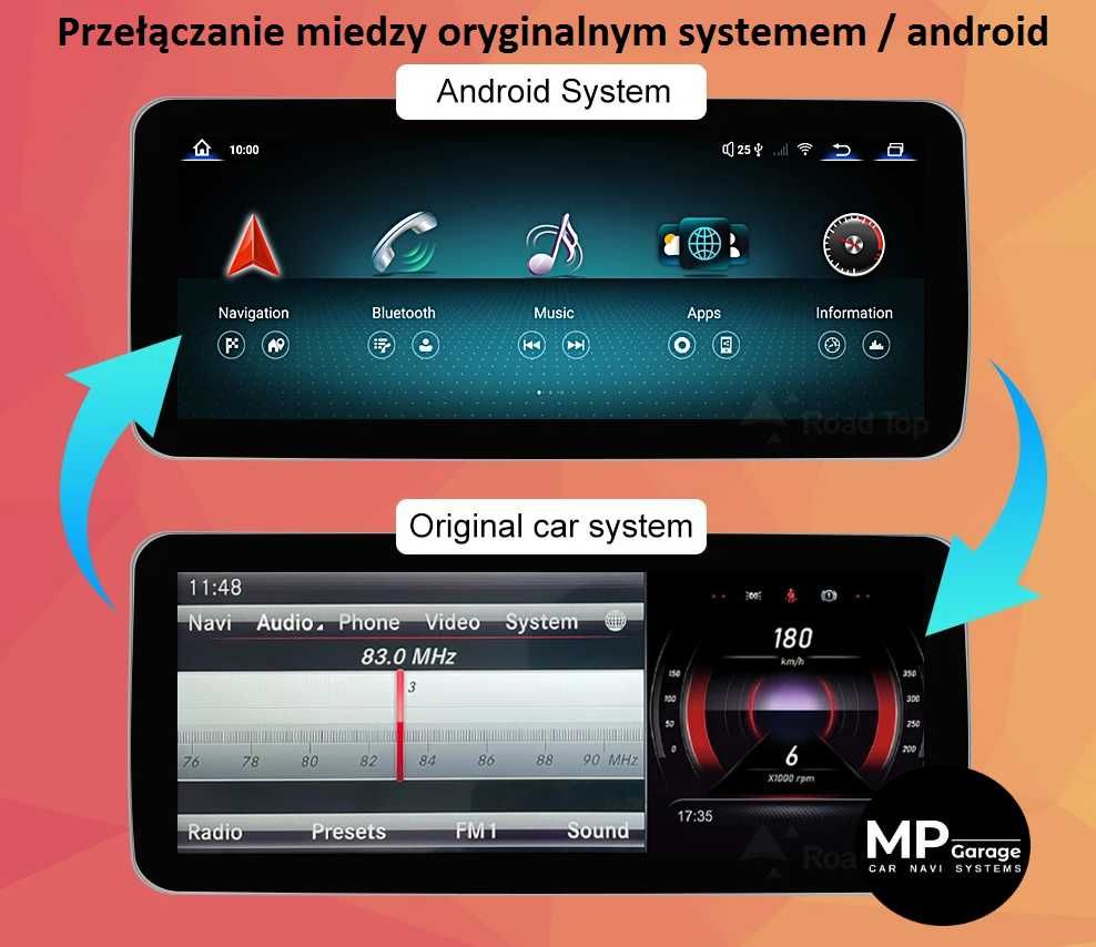 Mercedes ML / GL W166 Stacja Android Snapdragon 12.3" CarPlay Montaż!!