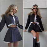 Стильний жіночій костюм  (жакет + спідниця-шорти) - 680 грн