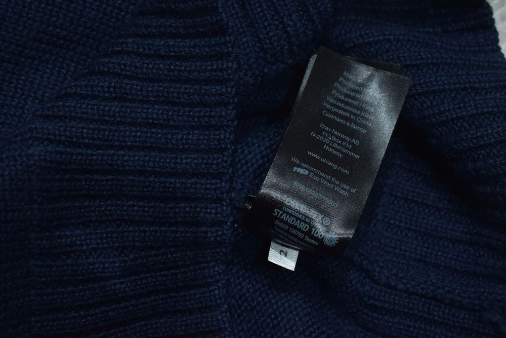 Ulvang Granatowy Wełniany Sweter Męski Crewneck Xl