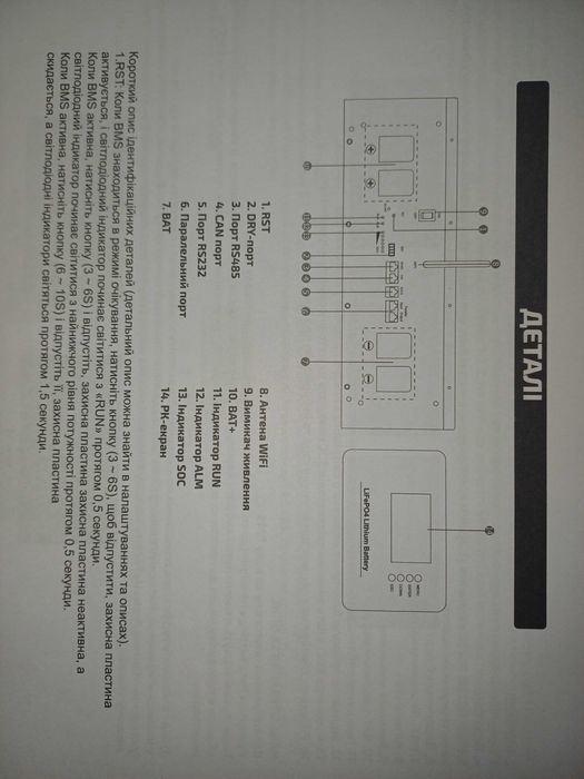 Інвертор, акумуляторна батарея.