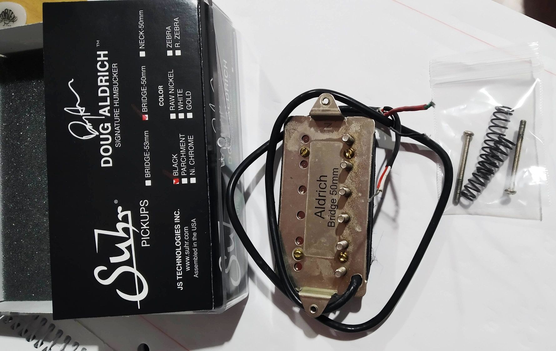 Suhr Doug Aldrich pickup - seymour Duncan - dimarzio