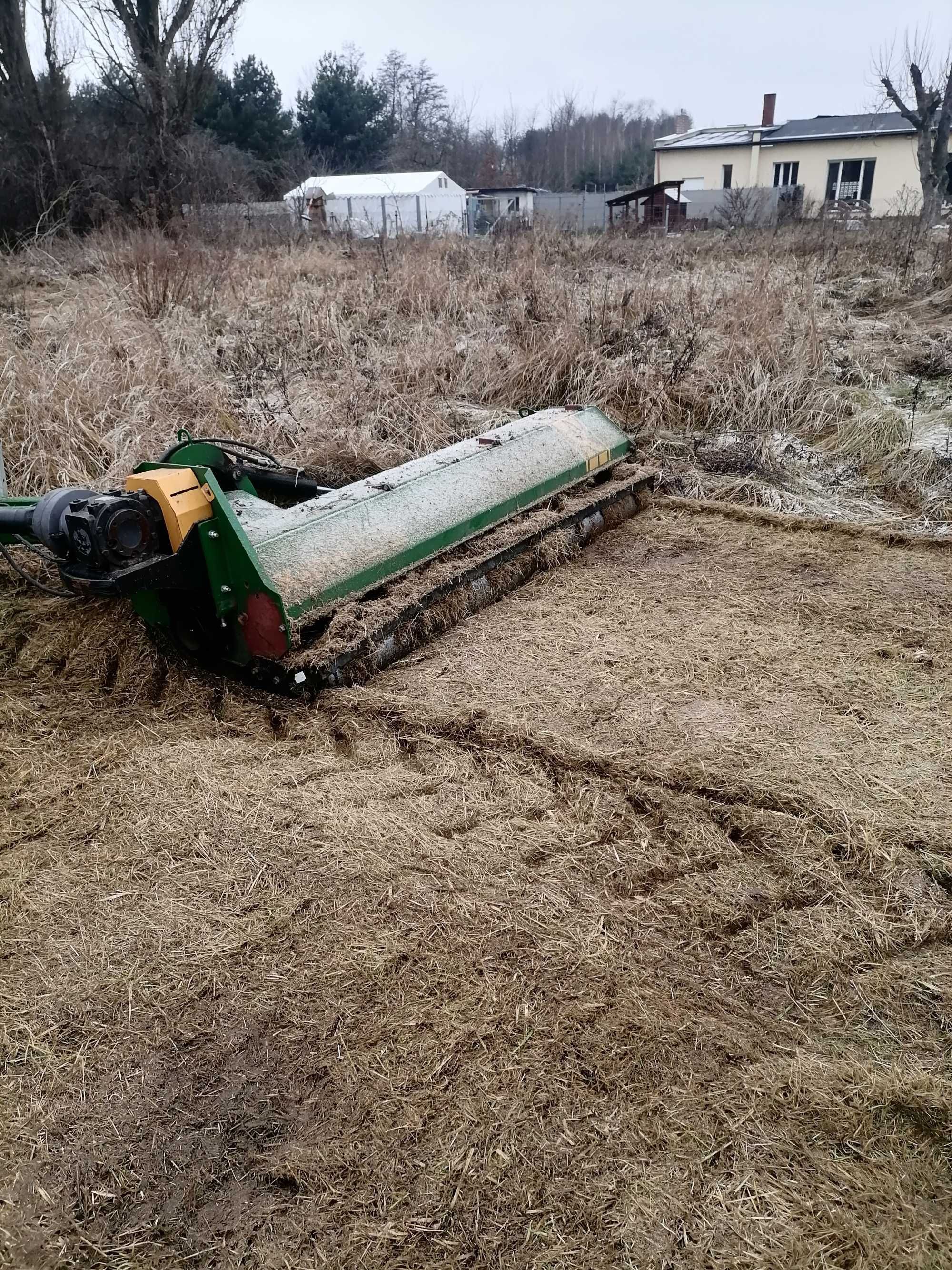 Koszenie trawy,nieużytków,działek,ściernisk.Kosiarka bijakowa, mulczer