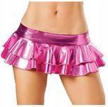 Sexy intensywnie różowa mini spódniczka vinyl 2XL XXL