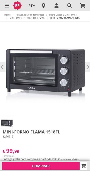 Mini forno Flama 18L