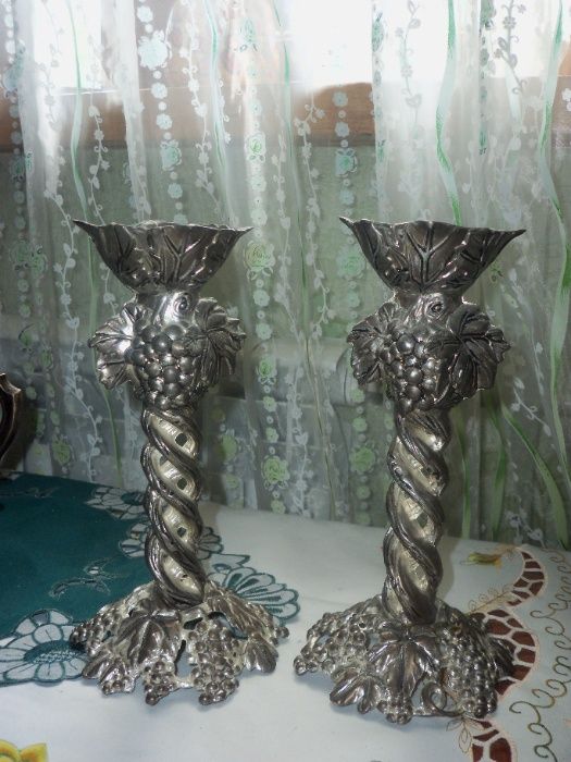 Мельхіорові підсвічники на 1 свічку