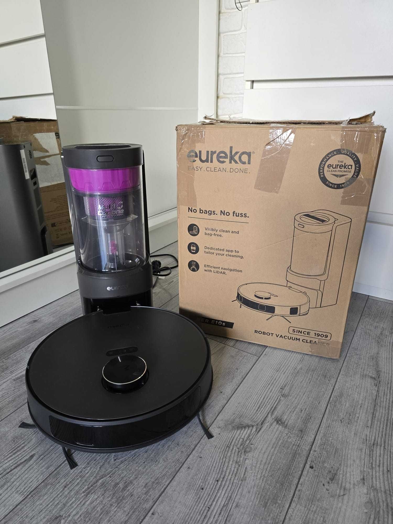 Eureka Nere10S Robot Sprzątający, Czarny, 2 l, stacja ładująca