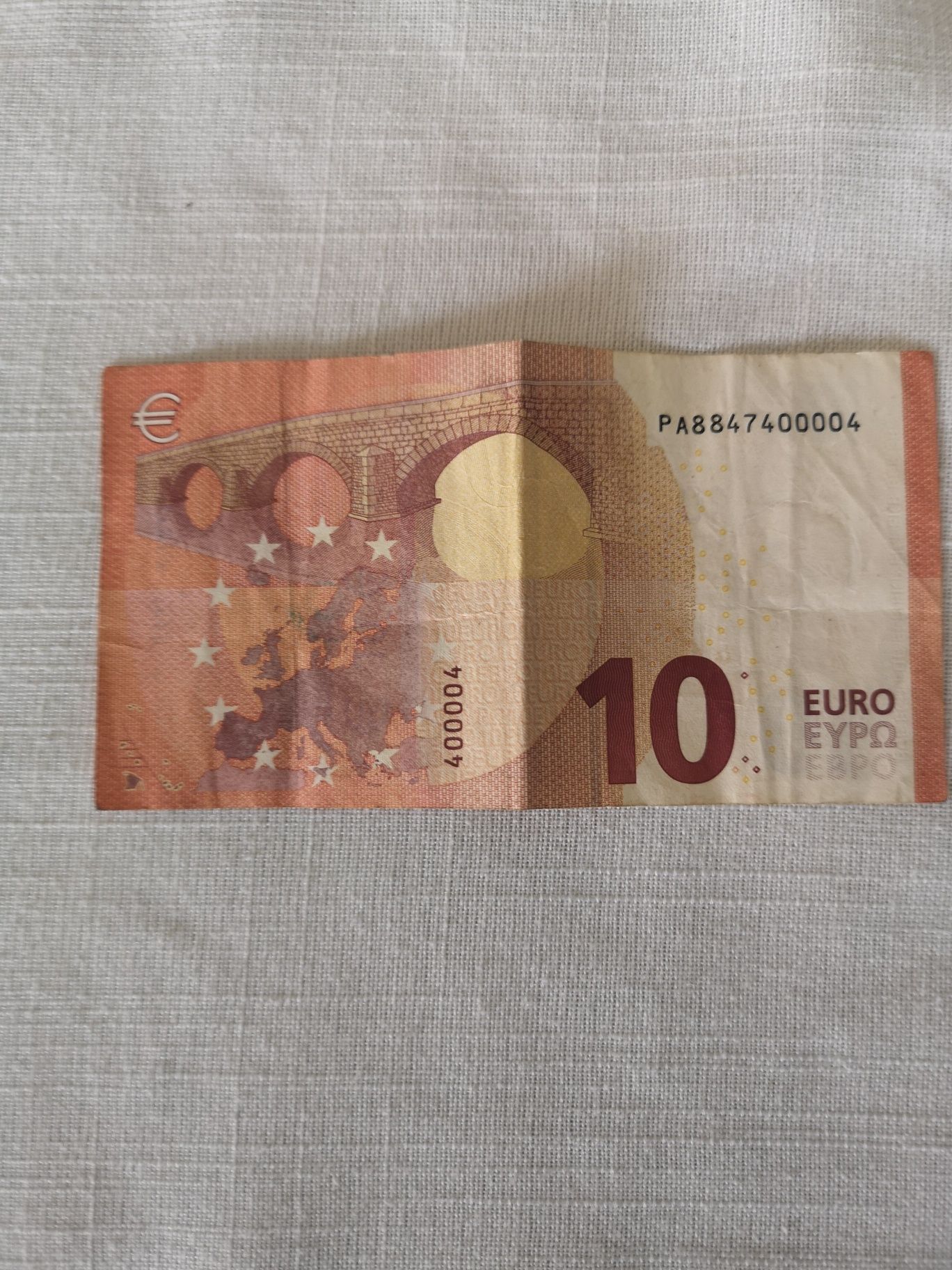 Nota capicua 10 euros