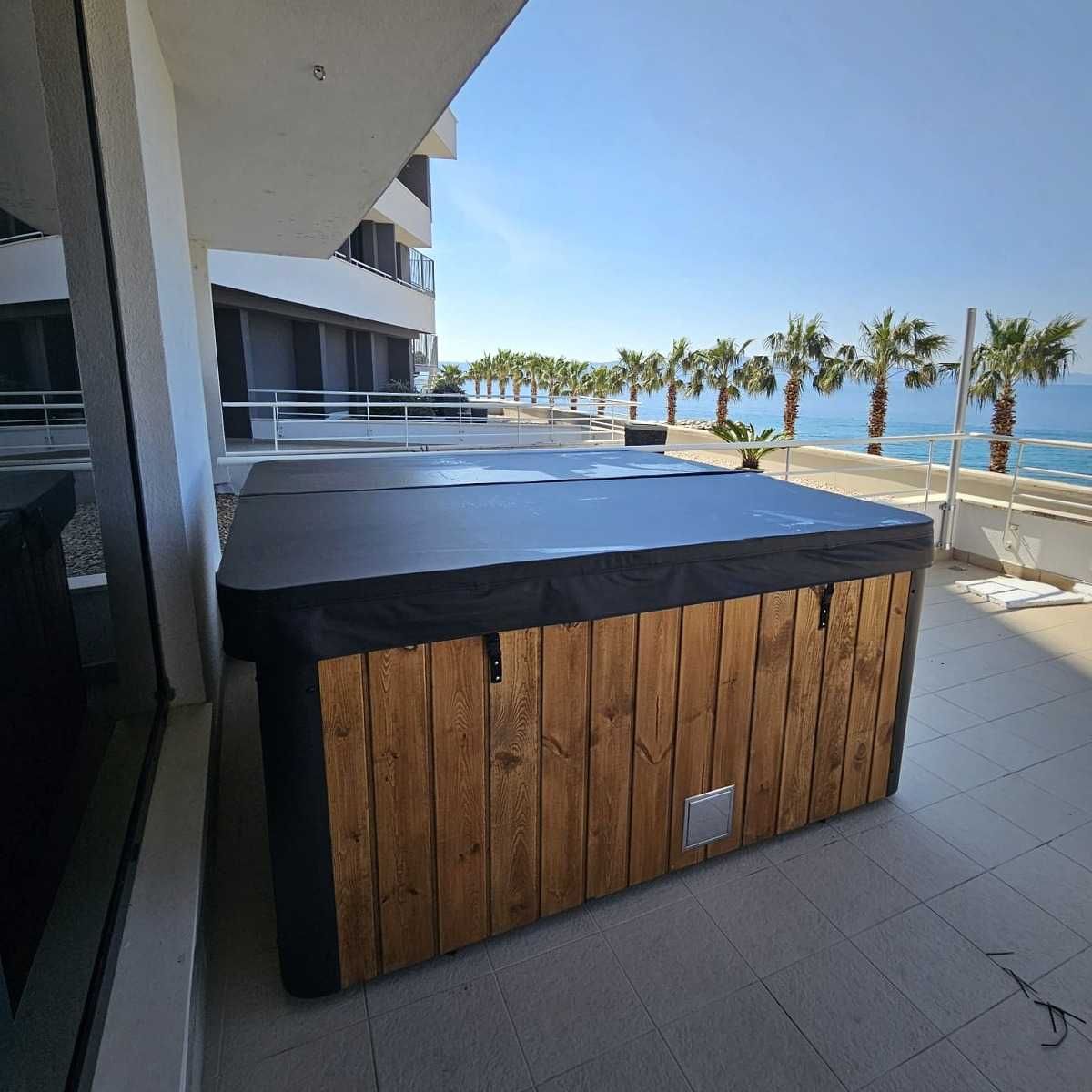 Balia Jacuzzi ogrodowe 210x210 6 osobowe hydromasaż leżanka