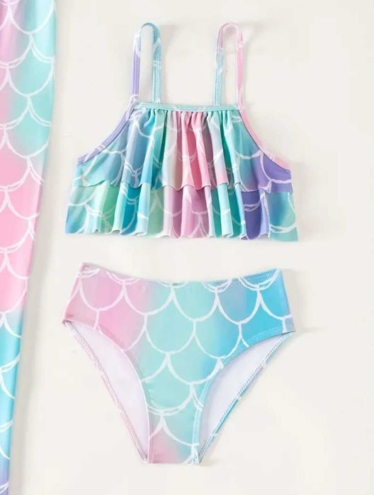 Nowy strój kąpielowy Syrenka ogon, r. 146/152 kąpielówki