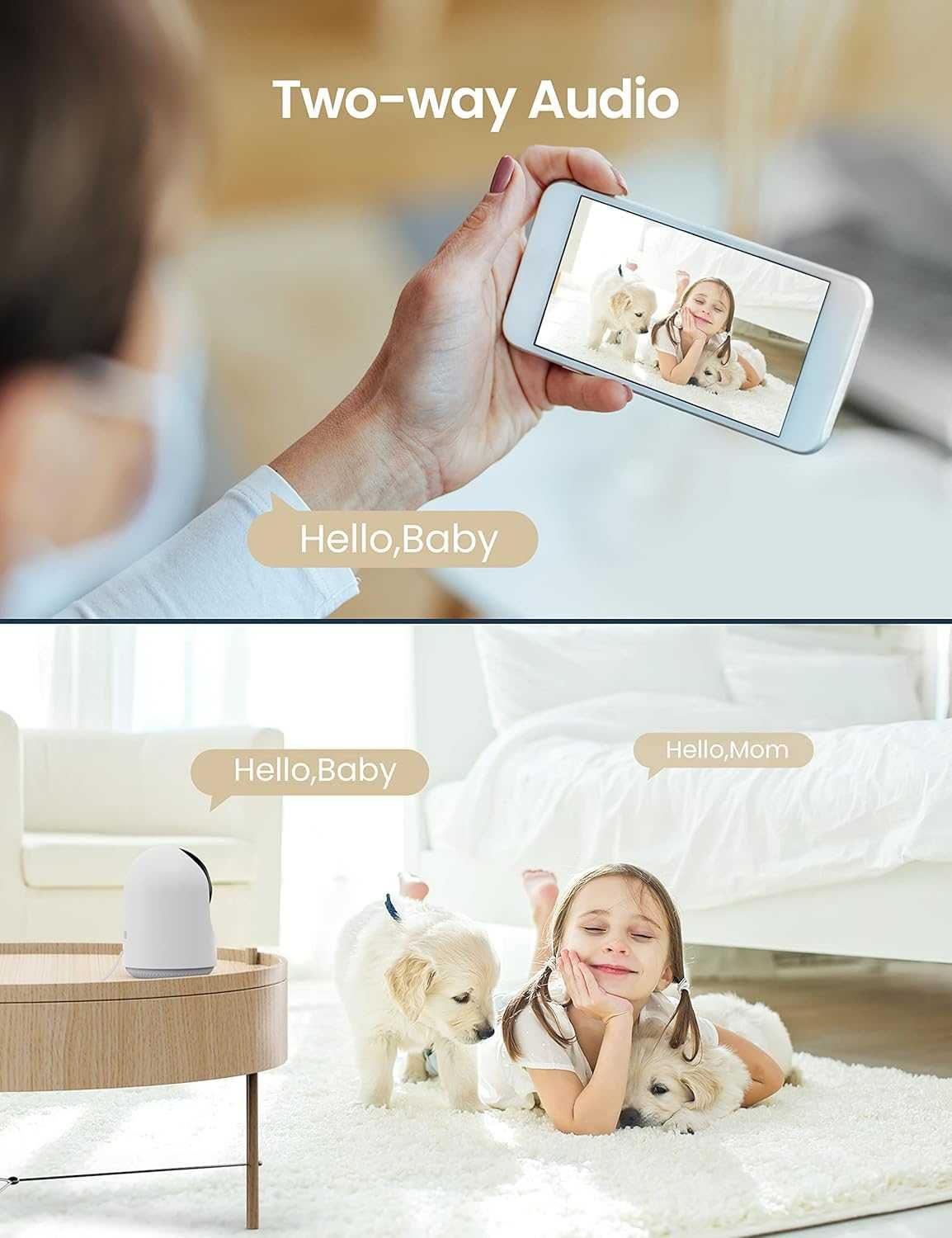 Gncc P1 Wewnętrzna Kamera Bezpieczeństwa Z Noktowizorem 2.4g Wifi 360