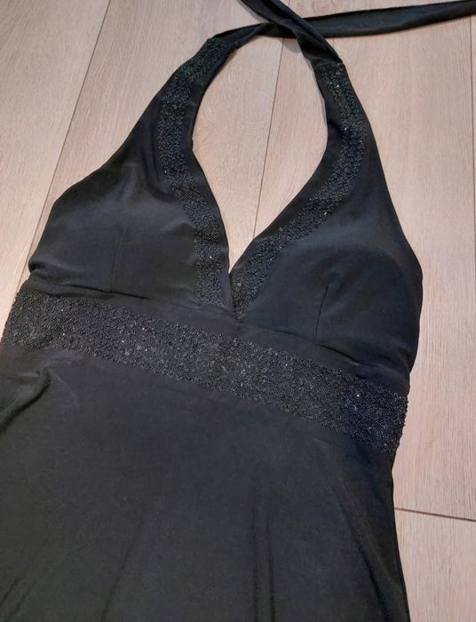 Czarna elegancka tunika z cekinami S - na sylwestra