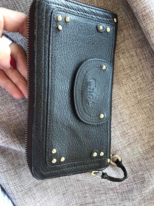 Кошелек Chloé Companion, черный, кожаный