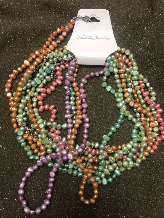 Бусы чокер , браслет искусственно выращенный жемчуг