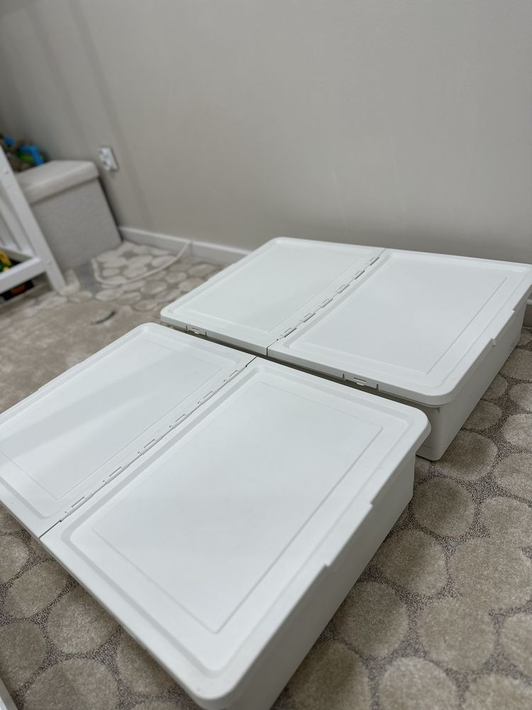 Pojemniki ikea pod łóżko sockerbit białe na zabawki
