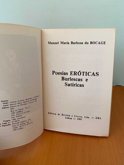 Poesias Eróticas, Burlescas e Satíricas - M. M. Barbosa du Bocage