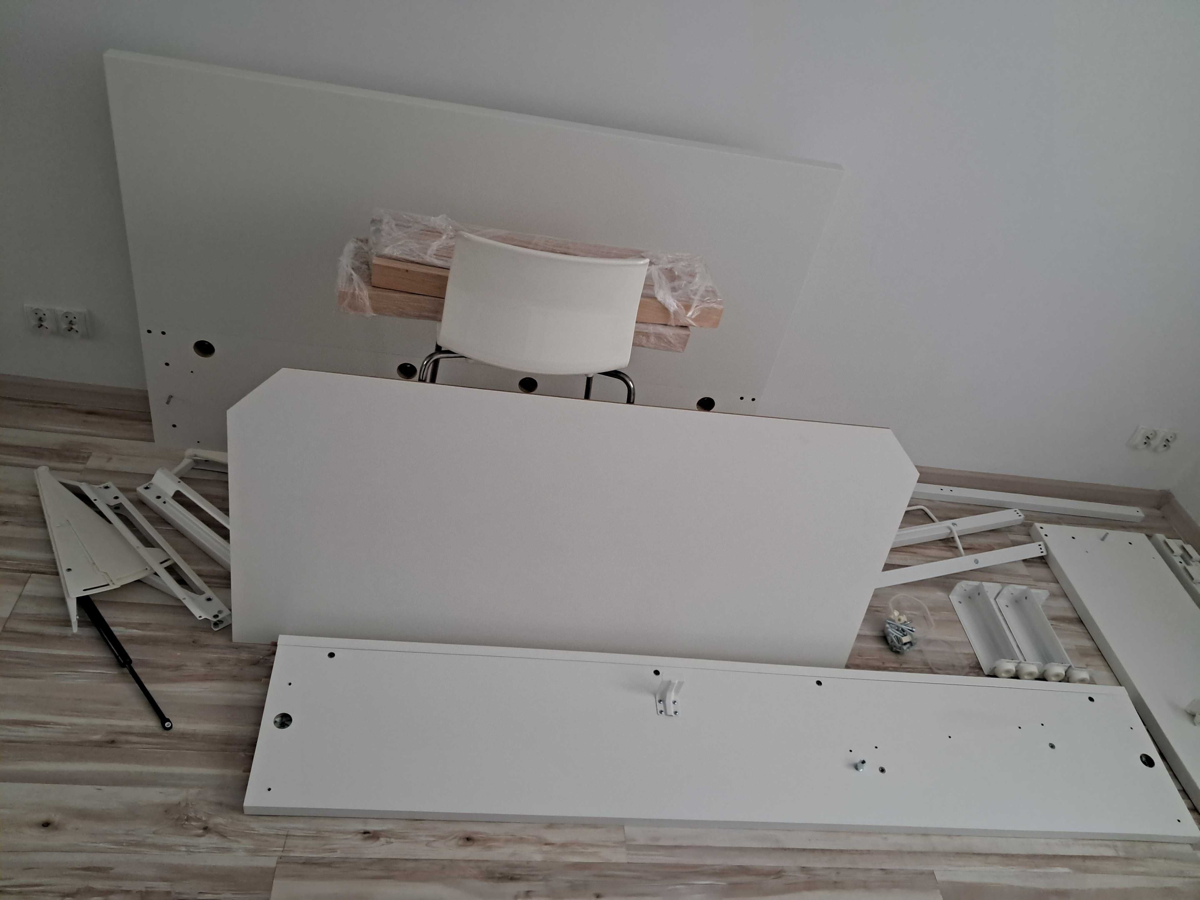 Łóżko z pojemnikiem MALM 140x200 jak nowe białe