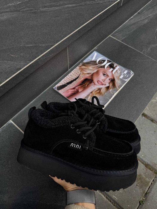 Жіночі зимові лофери [36-40] натуральна замша, хутро | тепле взуття