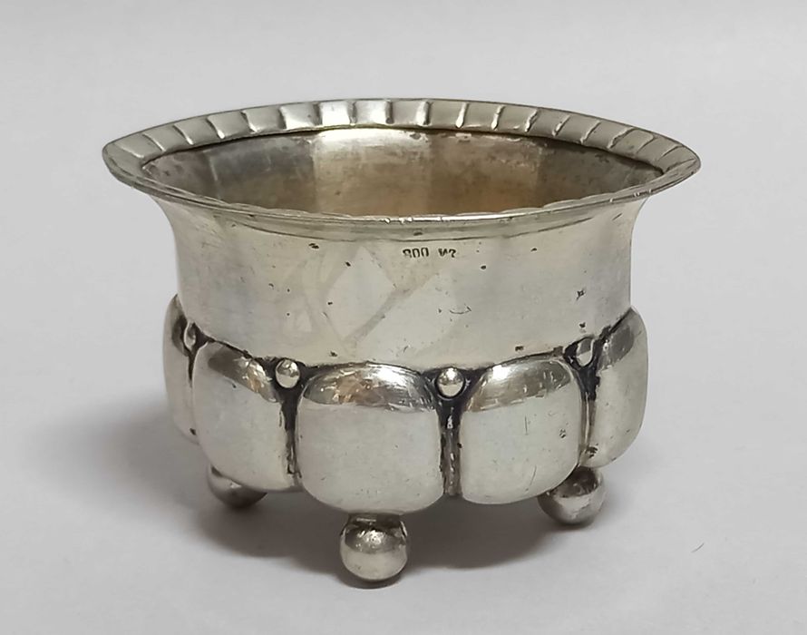 Solniczka, paterka, srebro 800, pocz. XX W.