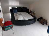 cama de casal  em pele