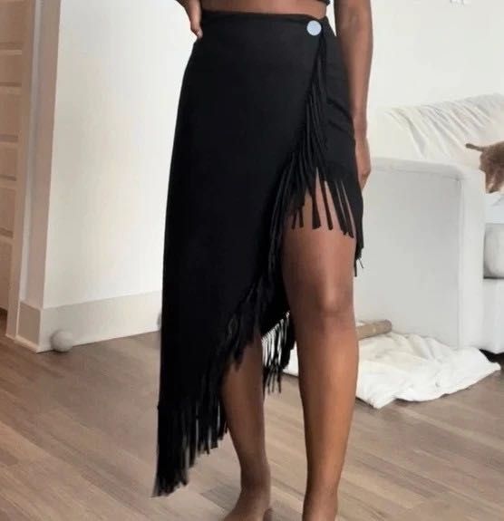 Spódnica z frędzlami Zara, 36