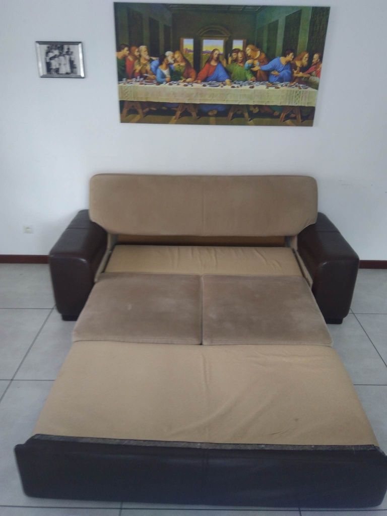 Sofa rozkładana skóra