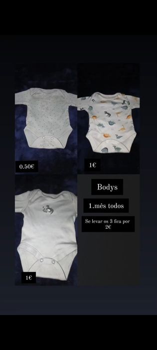 Roupa de bebê em 2 mão