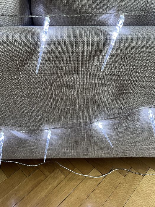 Lampki led sople ozdoby świecące