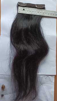 Накладка из натуральных волос черная трессы