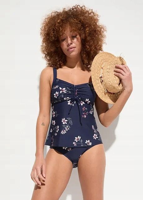 B.P.C tankini granatowe we wzory r.38