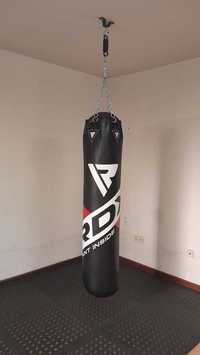Saco de boxe/kickboxing 180cm c/oferta kit fixação & piso homegym 3x3m